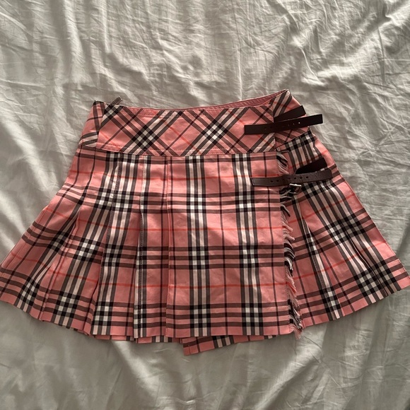 Burberry Dresses & Skirts - Burberry pleated skirt pink mini with buckles